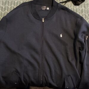 Polo by Ralph Lauren Men's Dark Blue Zip-Up Sweater